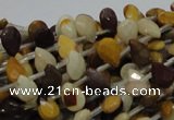 CMK29 15.5 inches 6*10mm faceted flat teardrop mookaite beads