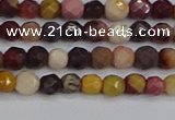 CMK316 15.5 inches 4mm faceted round mookaite gemstone beads