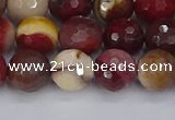 CMK319 15.5 inches 10mm faceted round mookaite gemstone beads
