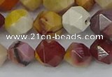 CMK326 15.5 inches 10mm faceted nuggets mookaite gemstone beads