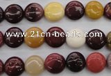 CMK85 15.5 inches 10mm flat round mookaite beads wholesale