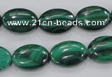 CMN104 15.5 inches 13*18mm oval natural malachite beads wholesale