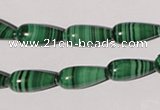 CMN220 15.5 inches 7*15mm teardrop natural malachite beads wholesale