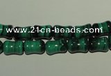 CMN232 15.5 inches 6*9mm bone natural malachite beads wholesale