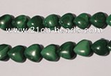 CMN256 15.5 inches 8*8mm heart natural malachite beads wholesale