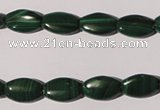 CMN265 15.5 inches 8*12mm flat drum natural malachite beads wholesale