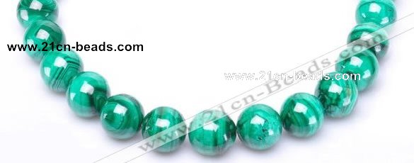 CMN28 AB grade 16mm round natural malachite beads Wholesale