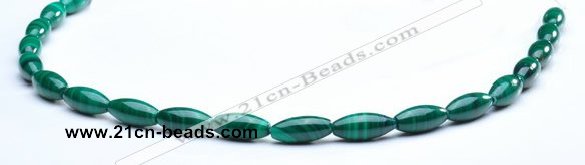 CMN32 8*12mm rice A grade natural malachite beads wholesale