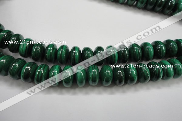 CMN402 15.5 inches 6*10mm rondelle natural malachite beads wholesale