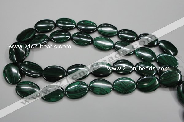 CMN437 15.5 inches 18*25mm oval natural malachite beads wholesale