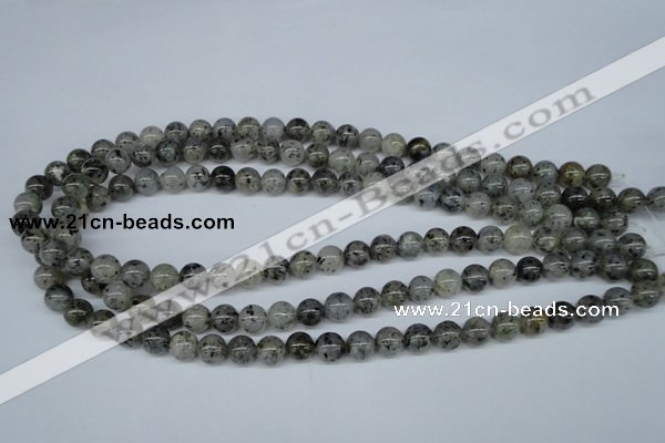 CMO03 15.5 inches 8mm round moss quartz beads wholesale