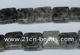 CMO15 15.5 inches 12*12mm square moss quartz beads wholesale