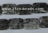 CMO16 15.5 inches 13*18mm rectangle moss quartz beads wholesale