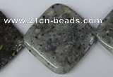 CMO21 15.5 inches 30*30mm diamond moss quartz beads wholesale