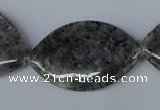 CMO24 15.5 inches 25*35mm marquise moss quartz beads wholesale