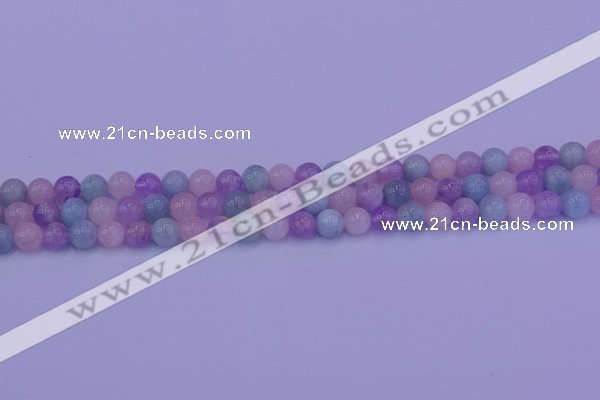 CMQ351 15.5 inches 6mm round mixed quartz beads wholesale