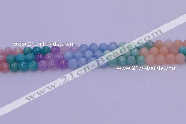 CMQ402 15.5 inches 8mm round mixed quartz beads wholesale