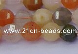 CMQ427 15.5 inches 8mm faceted round natural mixed quartz beads