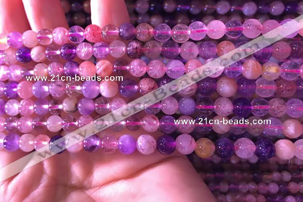 CMQ433 15.5 inches 7mm round mixed quartz beads wholesale