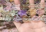 CMQ509 15.5 inches 15*25mm fish-shaped colorfull quartz beads
