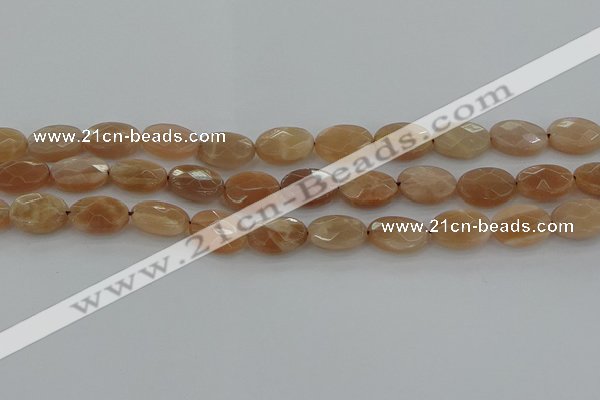 CMS1105 15.5 inches 10*14mm faceted oval moonstone gemstone beads