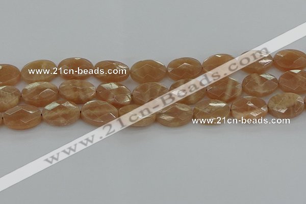 CMS1107 15.5 inches 13*18mm faceted oval moonstone gemstone beads