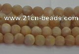 CMS1120 15.5 inches 4mm round matte moonstone gemstone beads