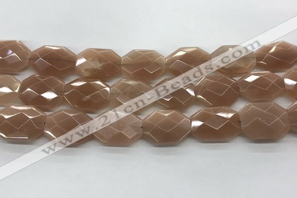 CMS1355 18*24mm - 20*25mm faceted octagonal moonstone beads