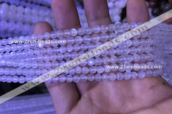 CMS1408 15.5 inches 4mm round white moonstone beads wholesale