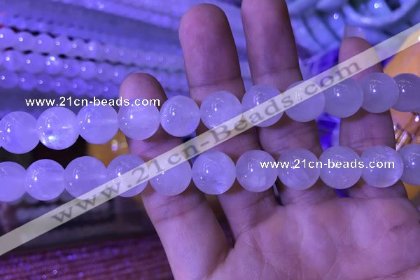 CMS1412 15.5 inches 12mm round white moonstone gemstone beads
