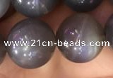 CMS1424 15.5 inches 12mm round black moonstone beads wholesale