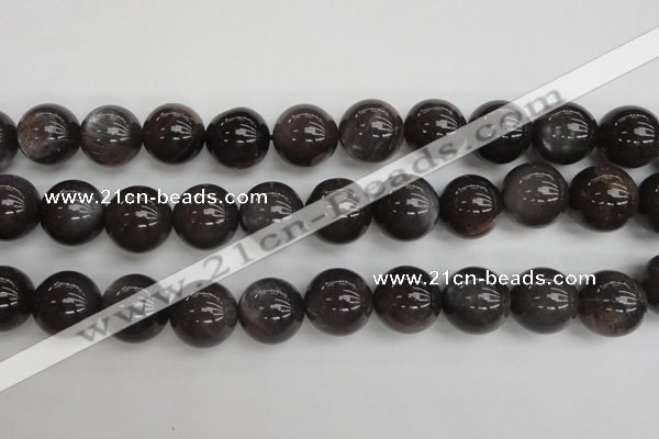 CMS148 15.5 inches 14mm round natural grey moonstone beads