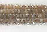 CMS1664 15.5 inches 6*10mm - 8*11mm faceted tyre moonstone beads