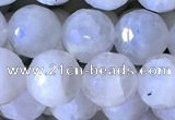 CMS1856 15.5 inches 8mm faceted round white moonstone beads wholesale