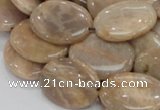 CMS19 15.5 inches 18*25mm oval moonstone gemstone beads wholesale