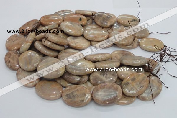 CMS21 15.5 inches 30*40mm oval moonstone gemstone beads wholesale