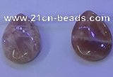 CMS598 Top drilled 18*25mm flat teardrop moonstone gemstone beads