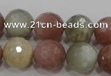 CMS874 15.5 inches 14mm faceted round moonstone gemstone beads