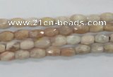 CMS99 15.5 inches 5*7mm faceted rice moonstone gemstone beads