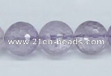 CNA114 15.5 inches 16mm faceted round natural amethyst beads