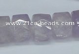 CNA117 15.5 inches 14*18mm faceted column natural amethyst beads