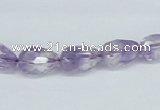 CNA123 15.5 inches 8*12mm faceted teardrop natural amethyst beads