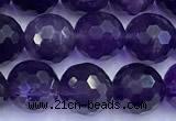 CNA1251 15 inches 8mm faceted round amethyst beads