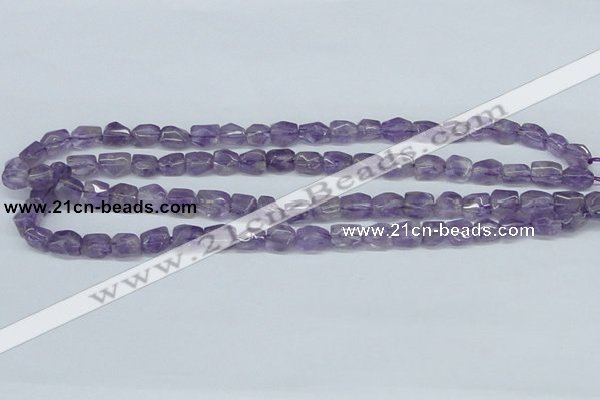 CNA126 15.5 inches 8*11mm nugget natural amethyst beads wholesale