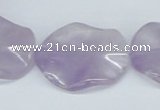 CNA133 15.5 inches 28*32mm lotusleaf shape natural amethyst beads