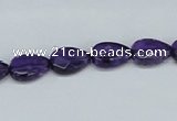 CNA160 15.5 inches 8*12mm faceted teardrop natural amethyst beads