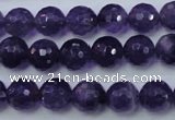 CNA253 15.5 inches 10mm faceted round natural amethyst beads