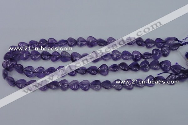 CNA282 15.5 inches 12*12mm heart natural amethyst beads wholesale