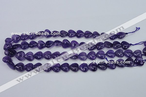 CNA283 15.5 inches 14*14mm heart natural amethyst beads wholesale