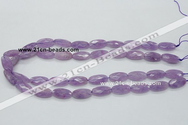CNA334 15.5 inches 10*20mm faceted oval natural lavender amethyst beads